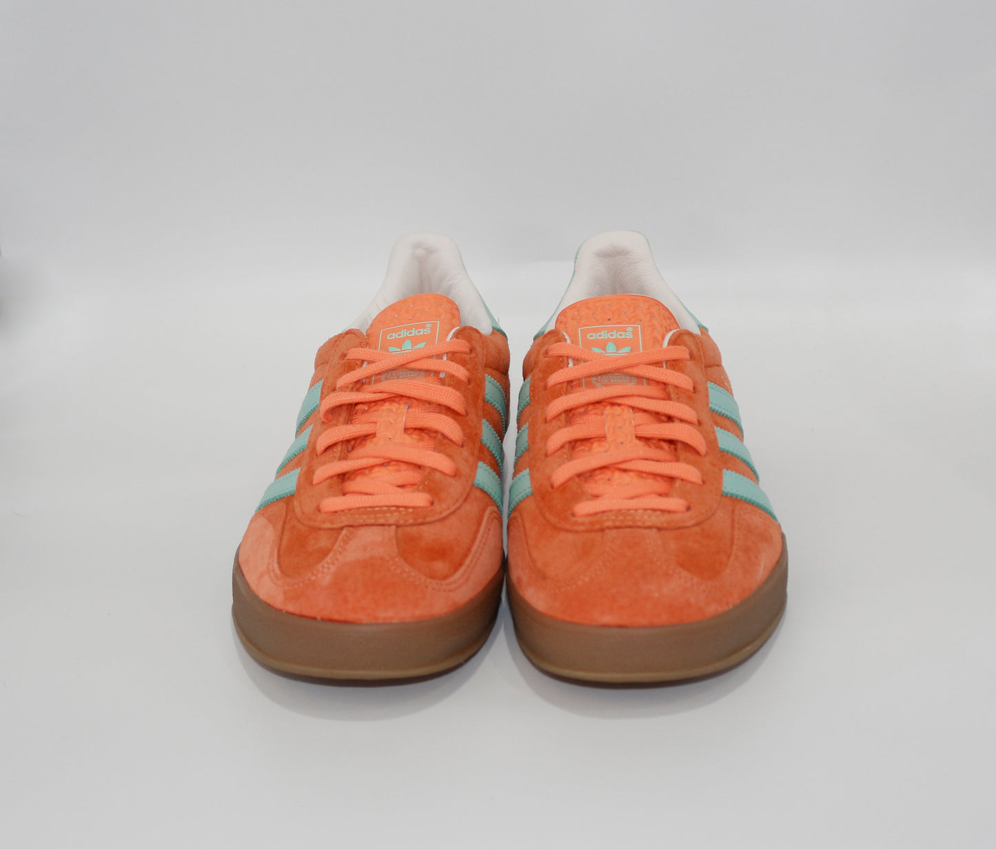 Adidas Originals Gazelle Indoor, Orange and Mint Trainers