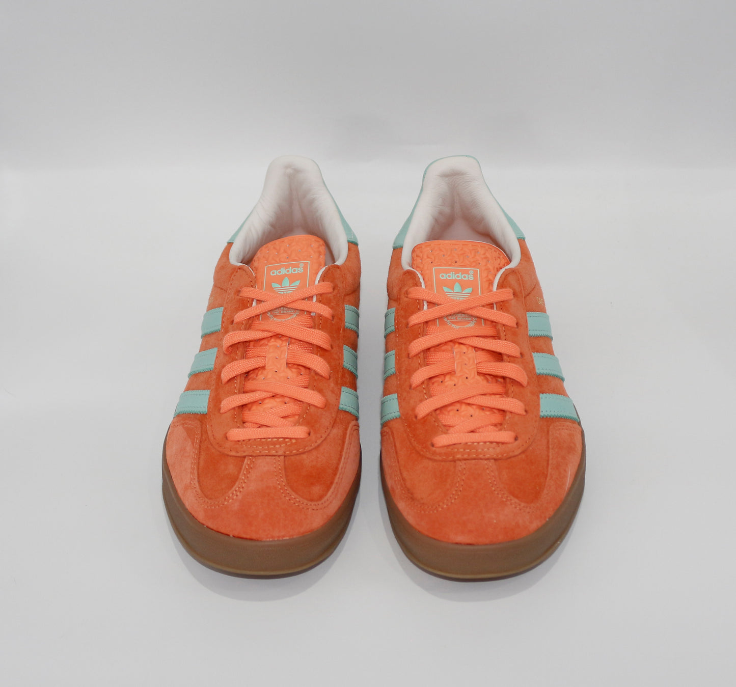 Adidas Originals Gazelle Indoor, Orange and Mint Trainers