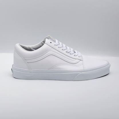 Vans Old Skool White Faux Leather Trainers