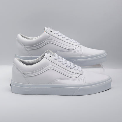 Vans Old Skool White Faux Leather Trainers