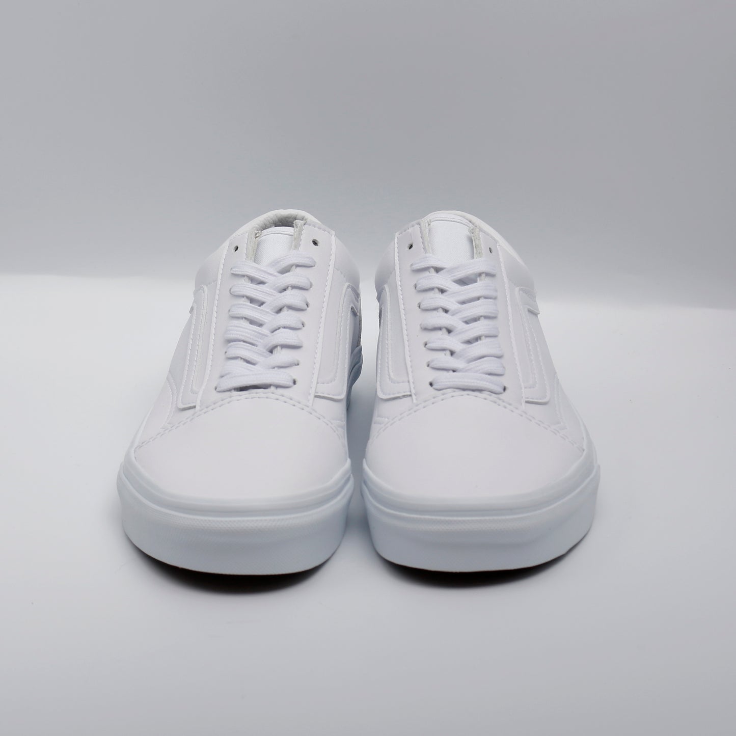 Vans Old Skool White Faux Leather Trainers