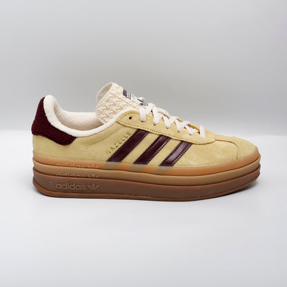 Adidas Gazelle Bold, Almost Yellow and Maroon Trainers