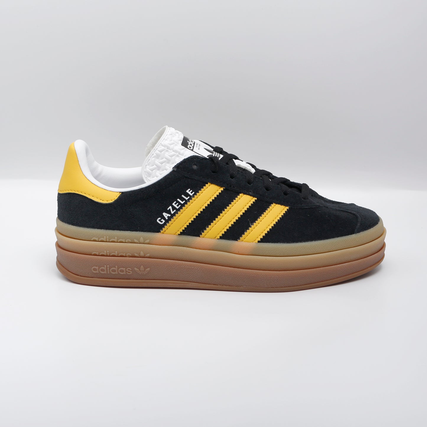 Adidas Gazelle Bold, Black and Gold Trainers