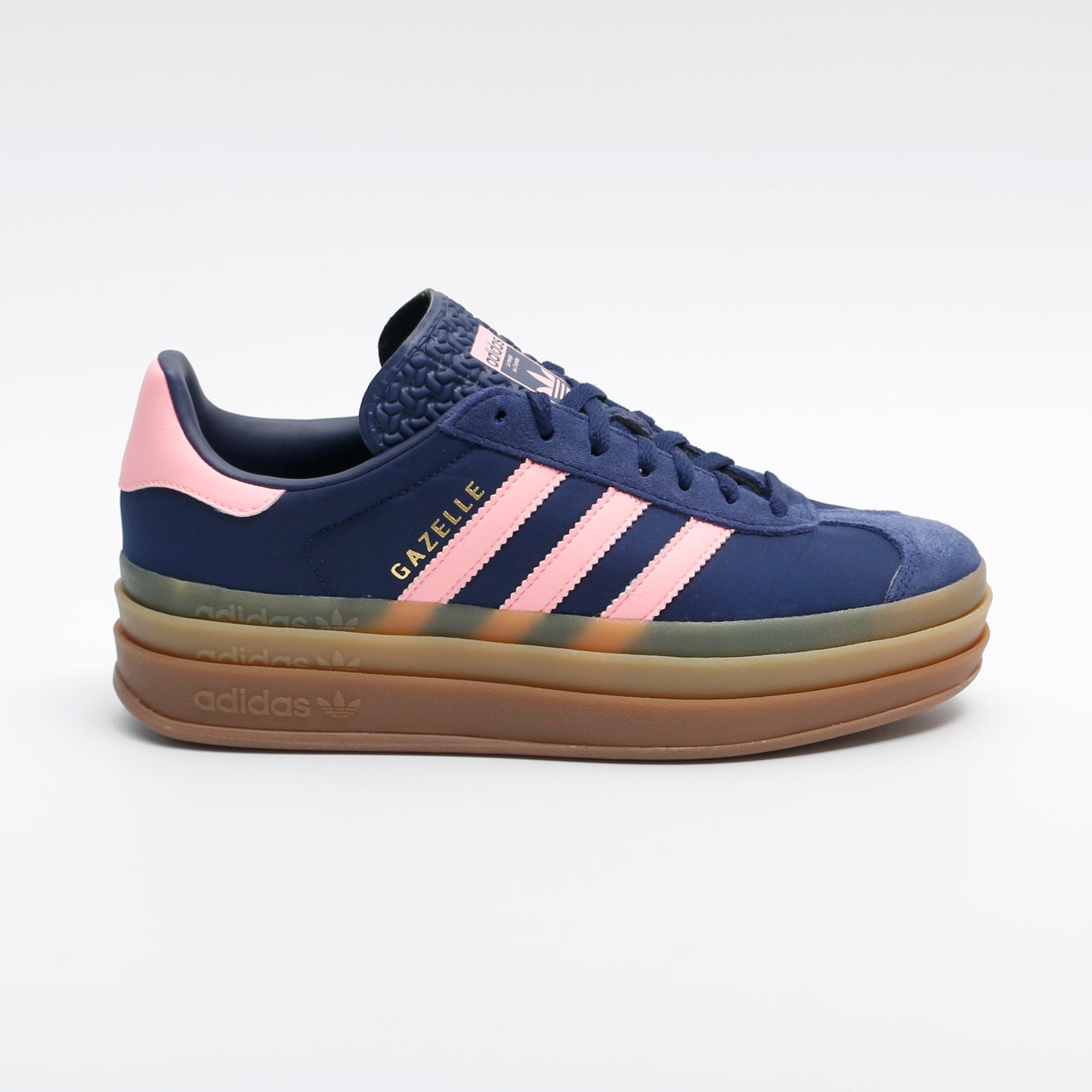 Adidas Gazelle Bold, Dark Blue Pink Spark Trainers