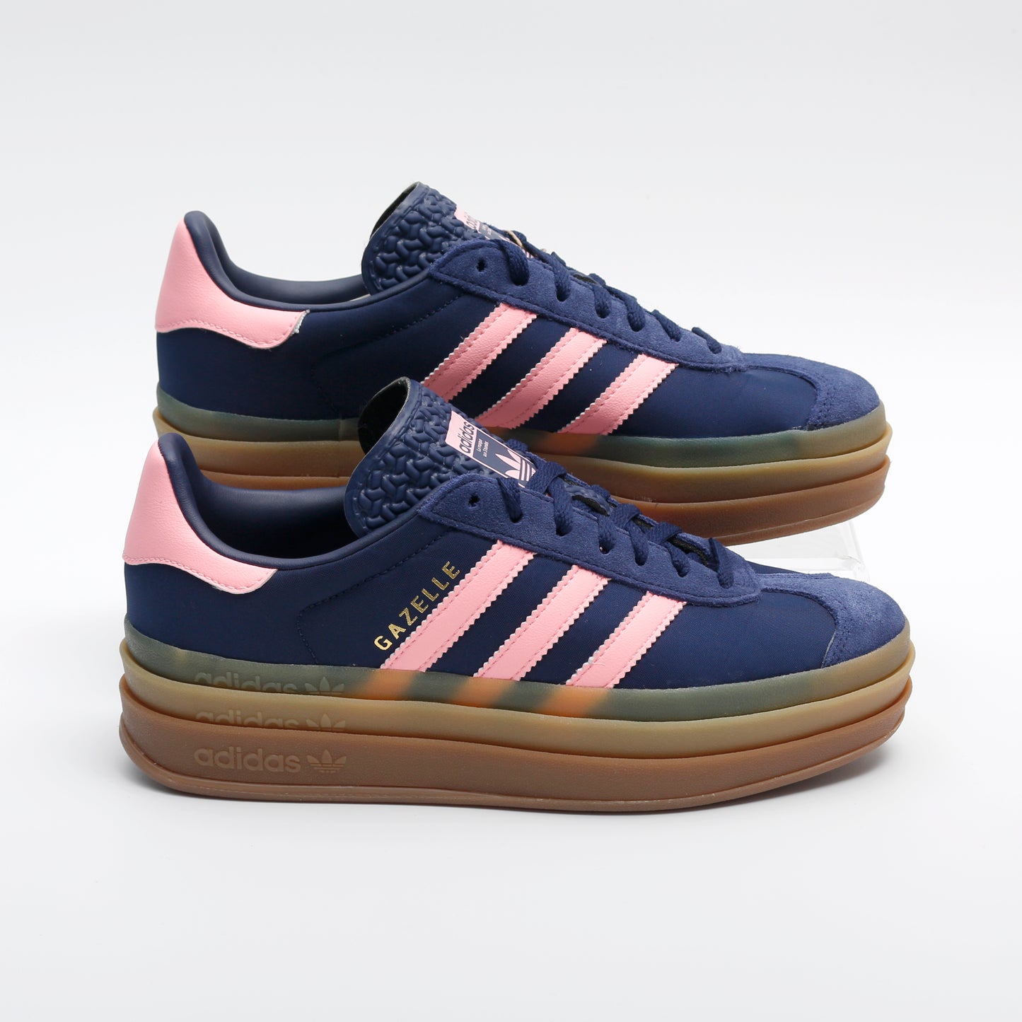 Adidas Gazelle Bold, Dark Blue Pink Spark Trainers