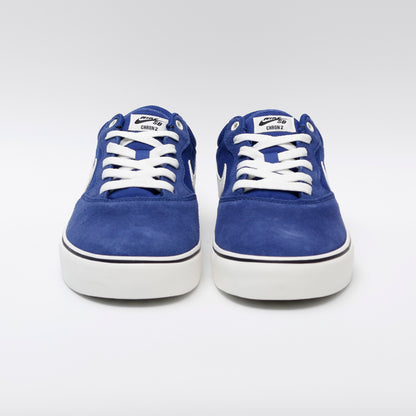 Nike SB Chron 2 Canvas and Suede Trainers, Blue and White