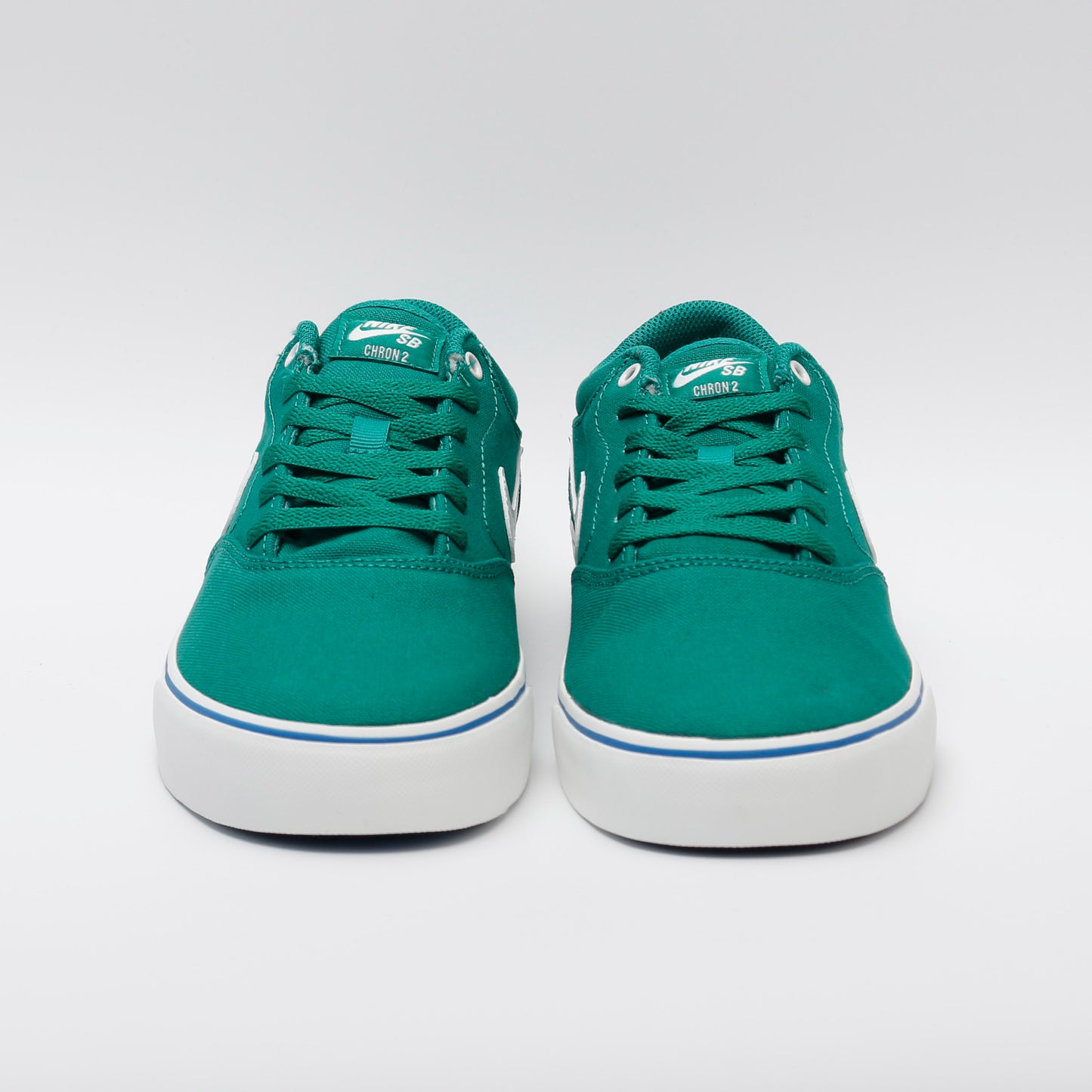 Nike SB Chron 2 Canvas Trainers, Green and White