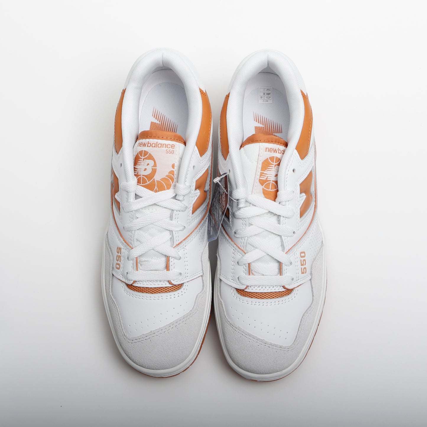 New Balance BB550, White and Orange