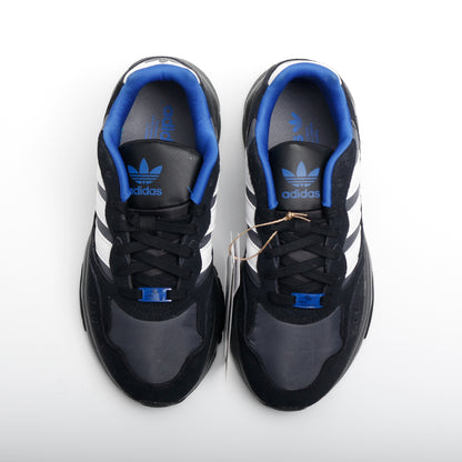 Adidas Originals Retropy F90 Trainers, Black with Blue Accents