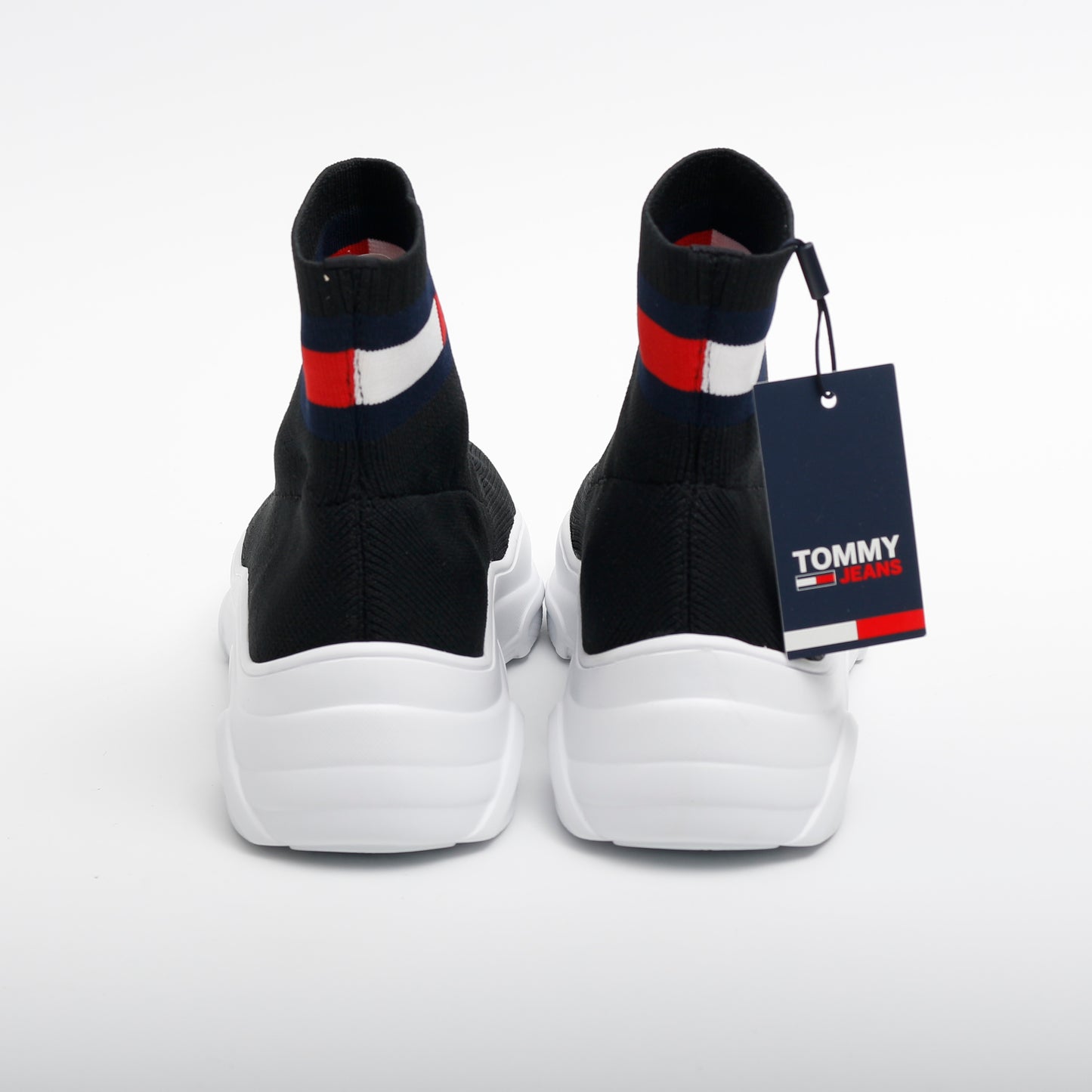 Tommy Jeans Sock Boot Trainers, Black and White