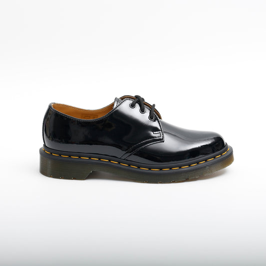 Dr Martens 1461 Classic Black Patent Lamper Oxford Shoes, Womens