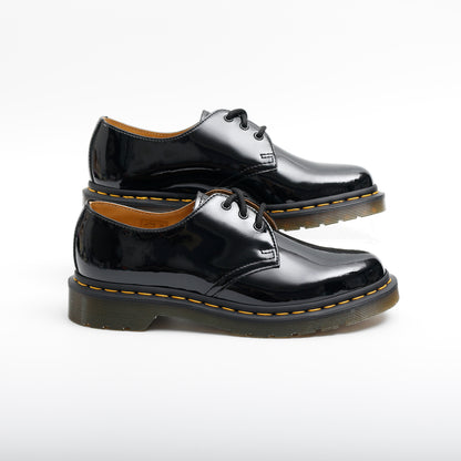 Dr Martens 1461 Classic Black Patent Lamper Oxford Shoes, Womens