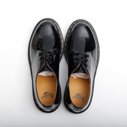 Dr Martens 1461 Classic Black Patent Lamper Oxford Shoes, Womens