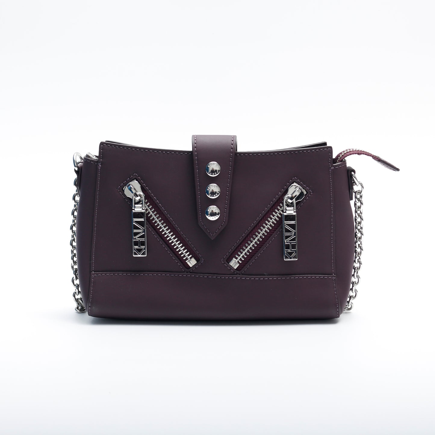 Kenzo Kalifornia Burgundy Leather Crossbody Women's Bag