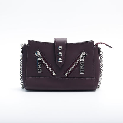 Kenzo Kalifornia Burgundy Leather Crossbody Women's Bag