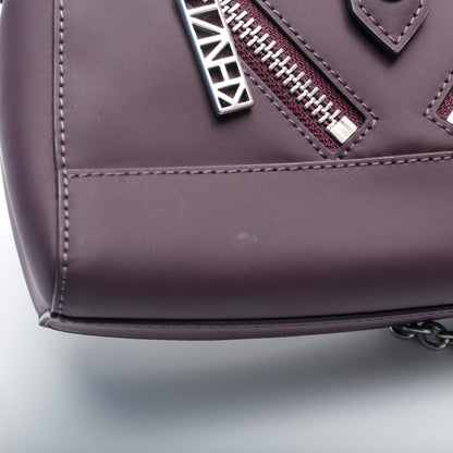 Kenzo Kalifornia Burgundy Leather Crossbody Women's Bag