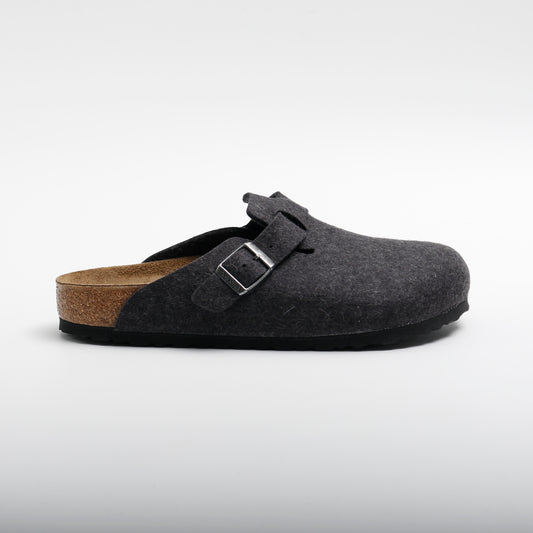 Birkenstock Boston Clogs, Anthracite Wool