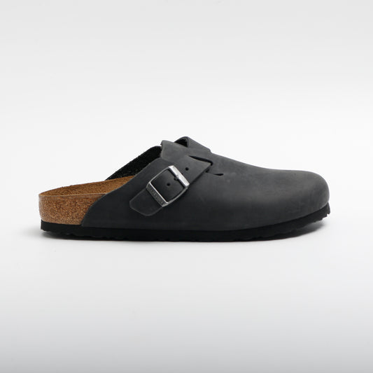 Birkenstock Boston Black Waxy Leather