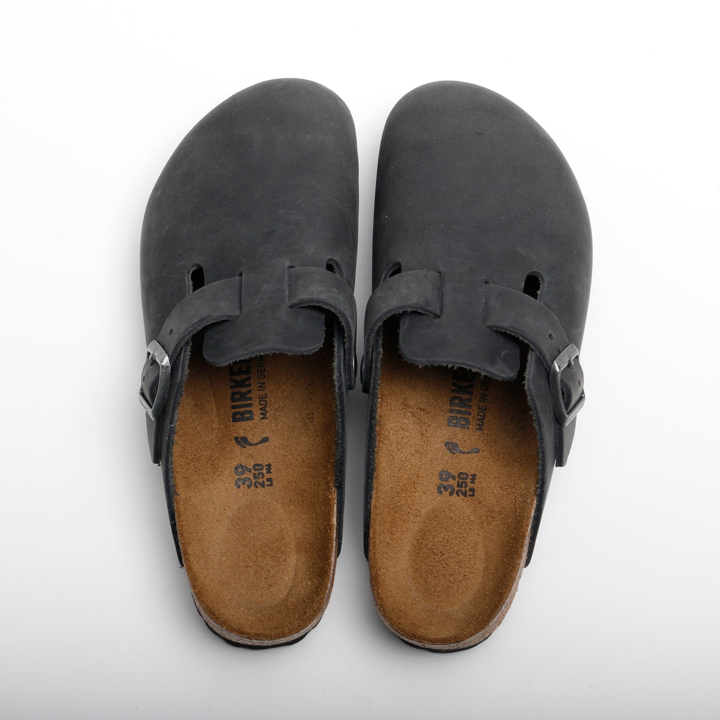 Birkenstock Boston Black Waxy Leather