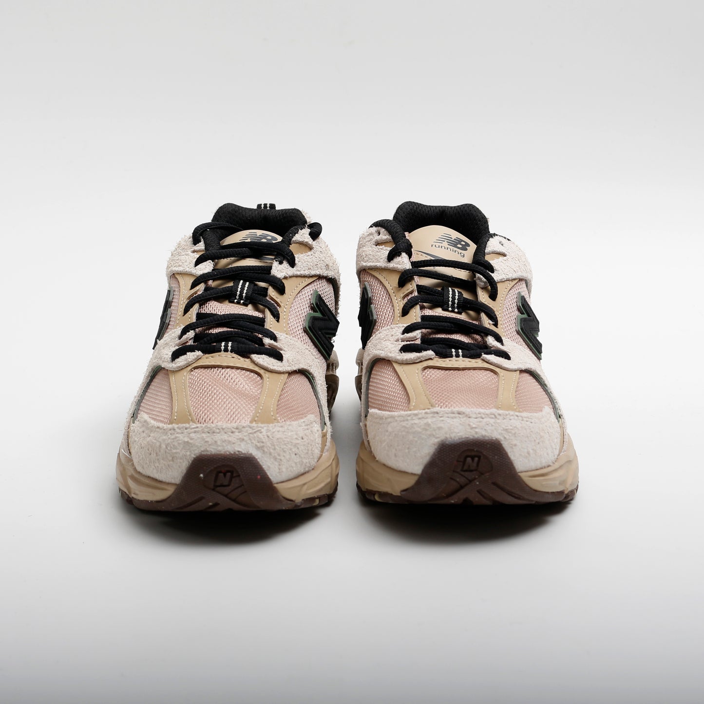 New Balance MR530 Trainers, Lined Brown Cream Green