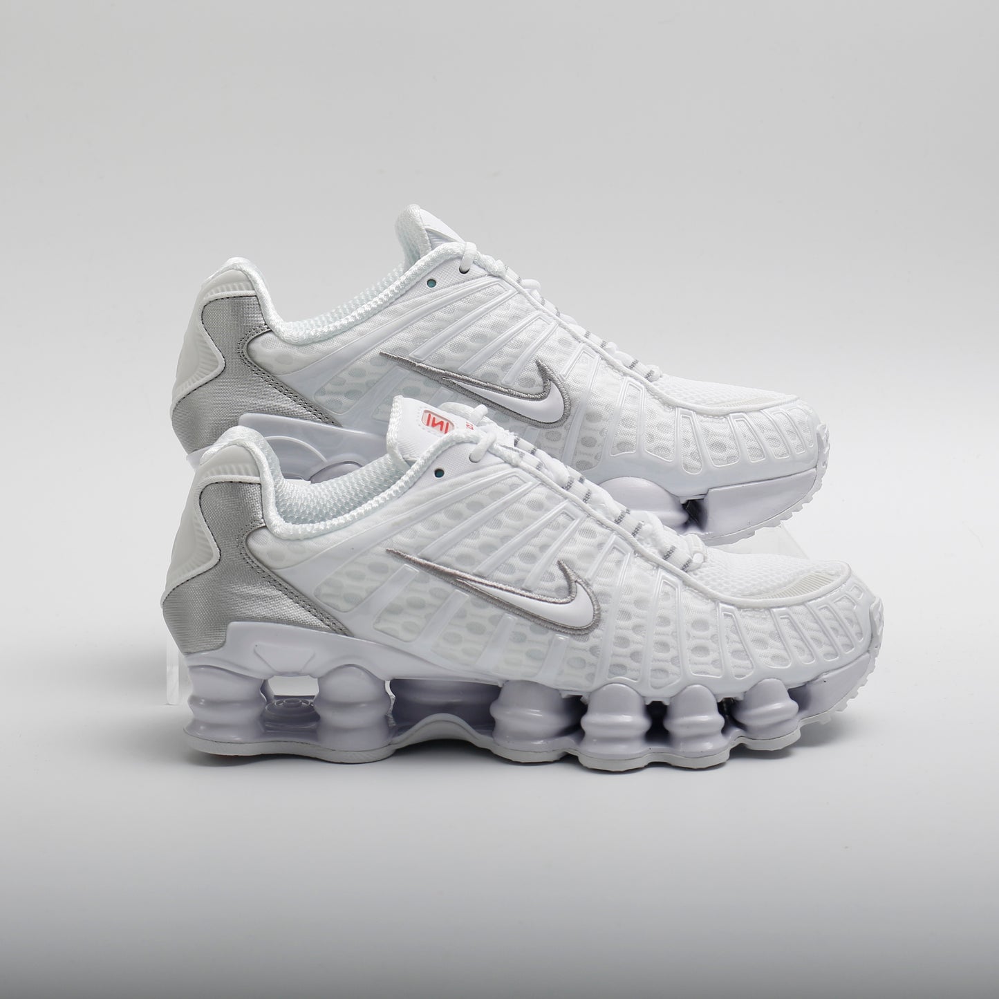 Nike Shox TL, White White Metallic Silver Max Orange