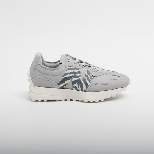 New Balance 327 Trainers, Raincloud White Zebra