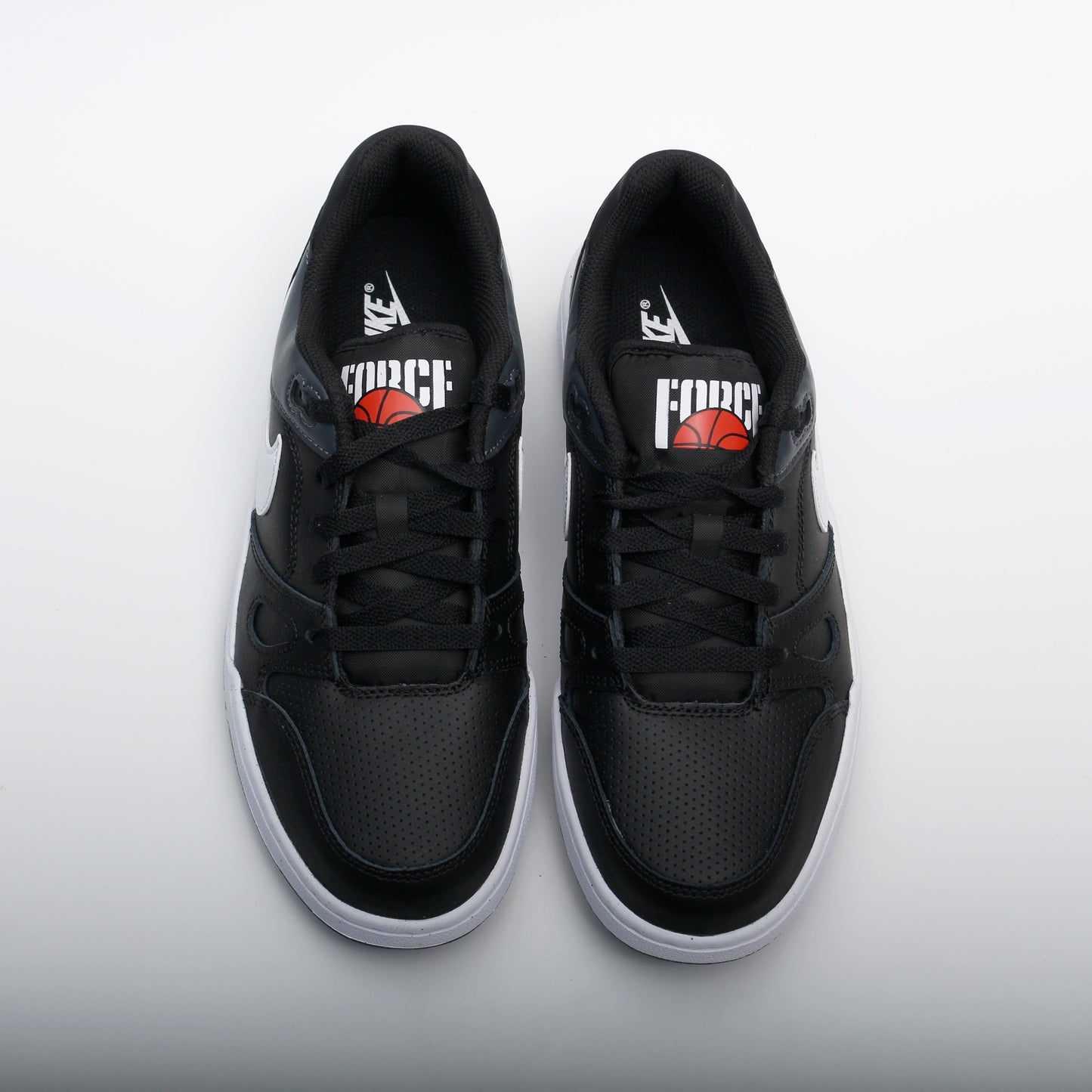 Nike Full Force Low Trainers, Black and White