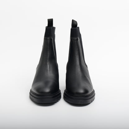 Carevla Champion Leather Ankle Boots, Black