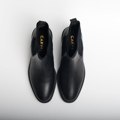Carevla Champion Leather Ankle Boots, Black