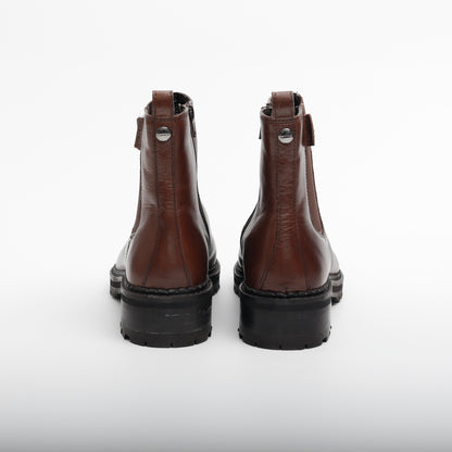 Carevla Companion Leather Ankle Boots, Brown