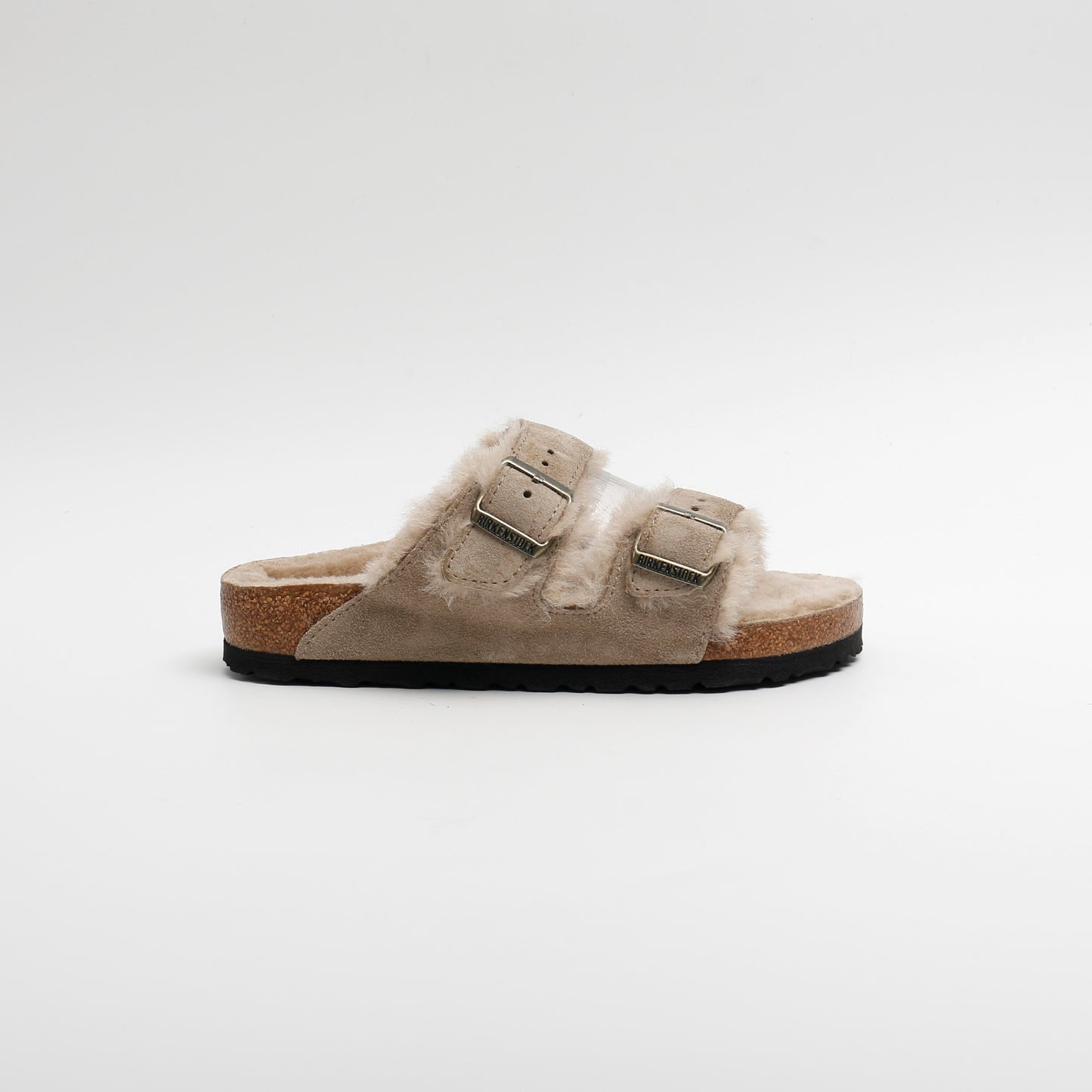 Birkenstock Arizona Shearling, Taupe Suede