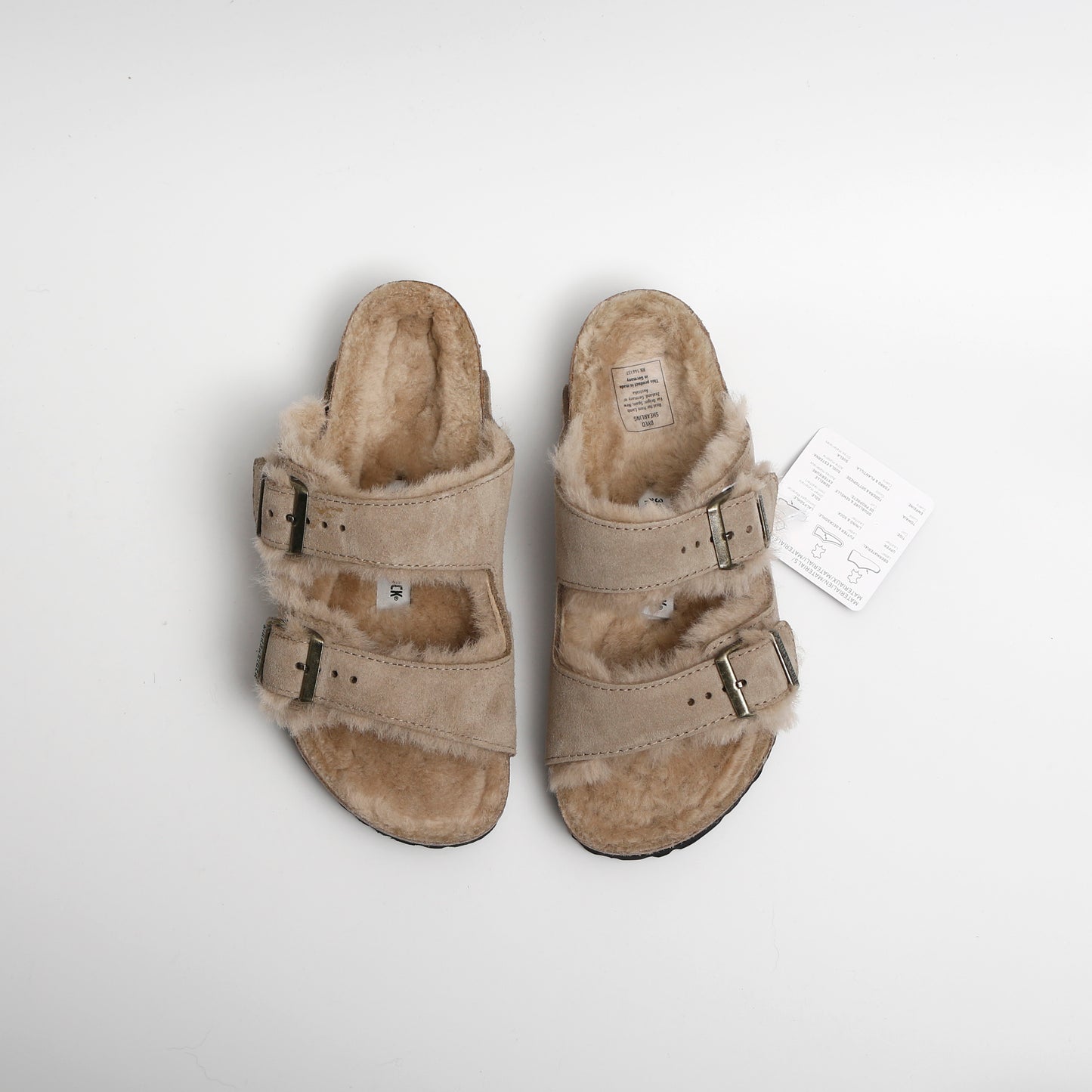 Birkenstock Arizona Shearling, Taupe Suede