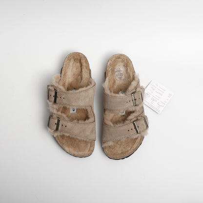 Birkenstock Arizona Shearling, Taupe Suede