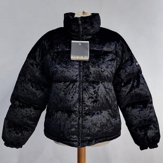 Napapijri Belay Velvet Puffer Jacket, Black