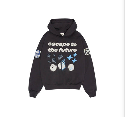 Broken Planet 'Escape to the future' Black hoodie