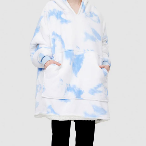 Oodie Original, Blue White Tie Die Clouds